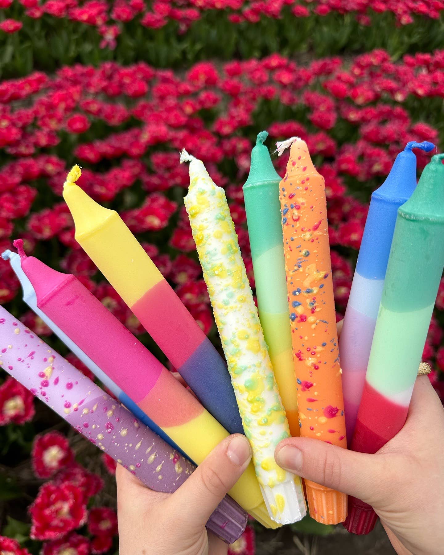 Taper candles- Summer vibes / Seaside Sunsets blue colours