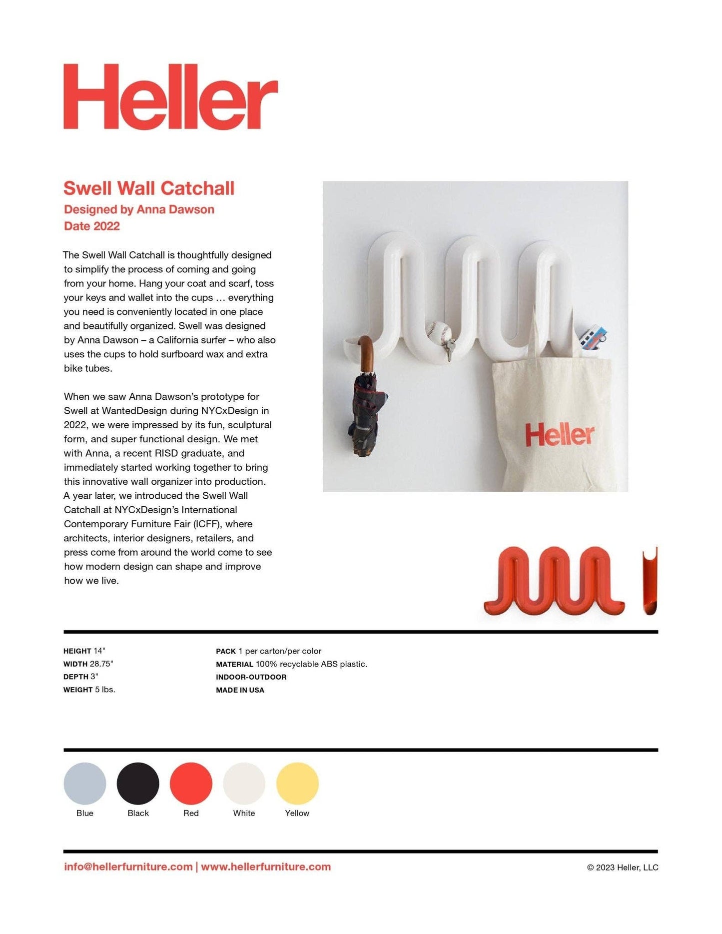 Swell Wall Catchall and Coat Rack