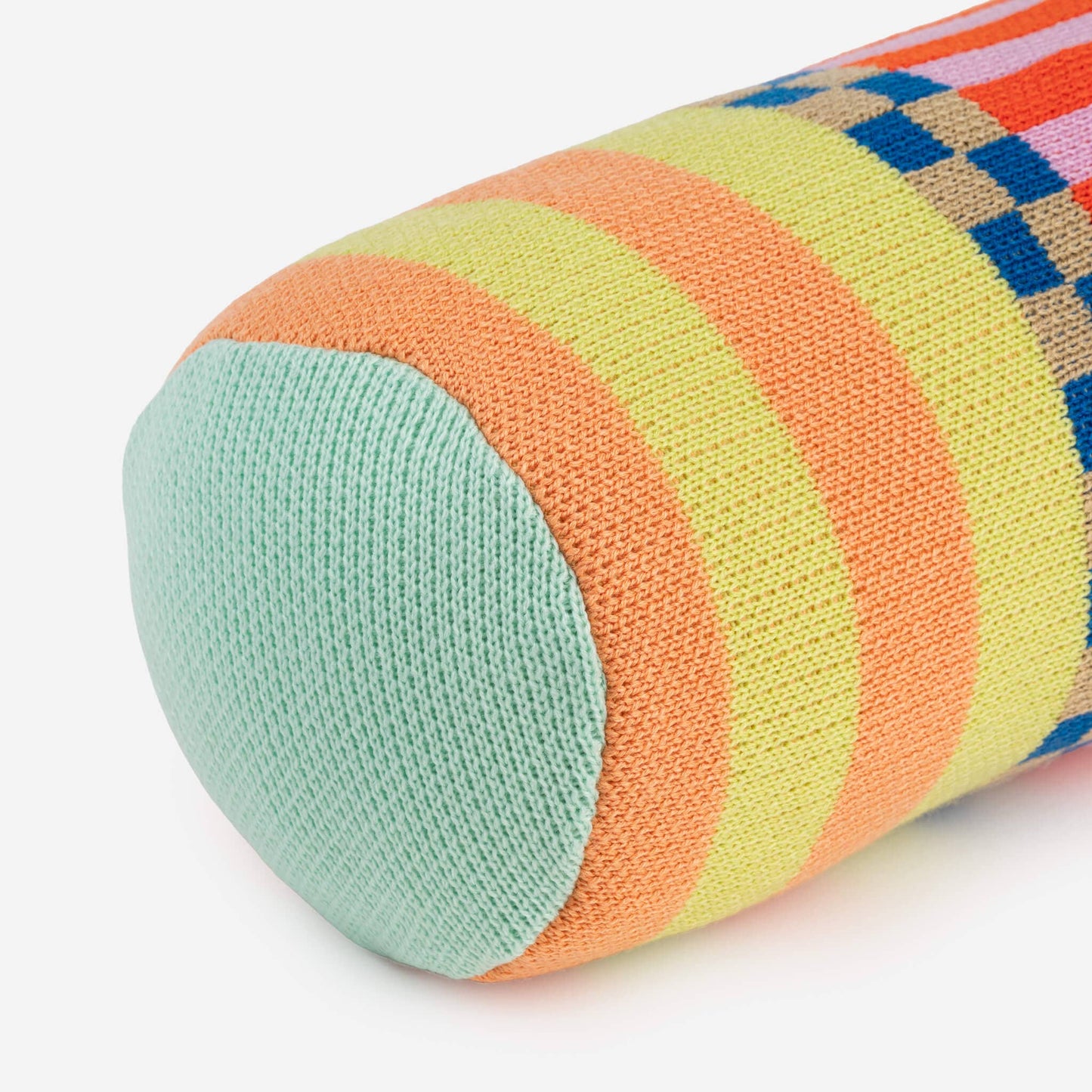 Pattern Patch Bolster Pillow