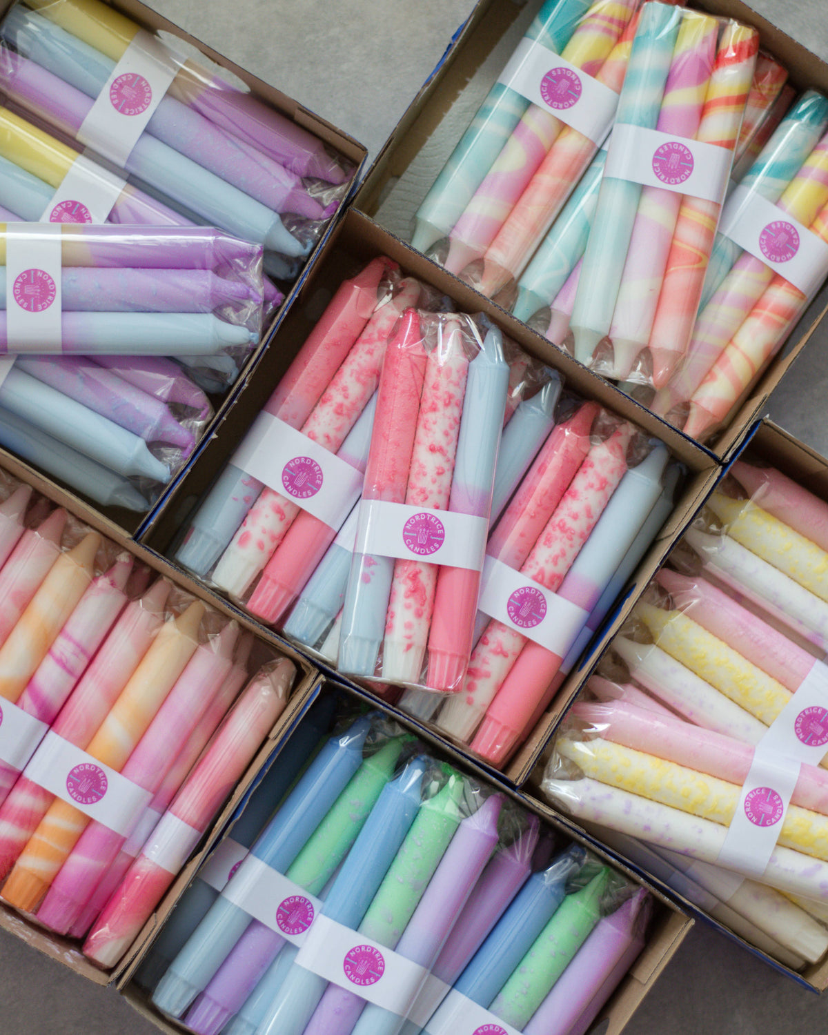 Taper candles- 3 pack/ Fuschia