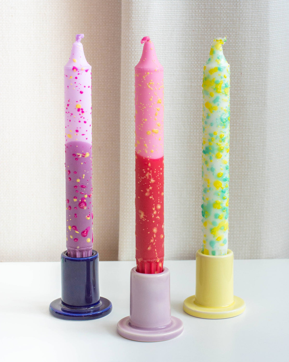 Taper candles- CONFETTI Mix x1