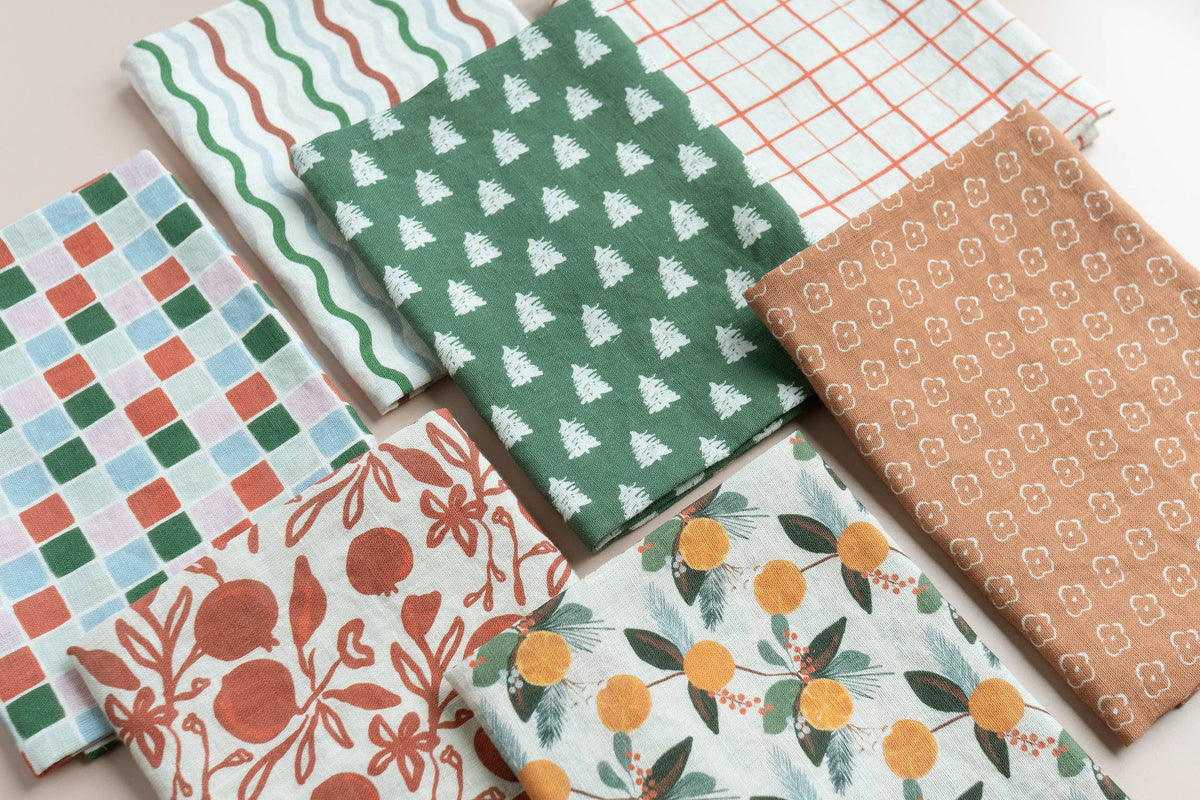 Evergreen Spruce Organic Linen Tea Towel
