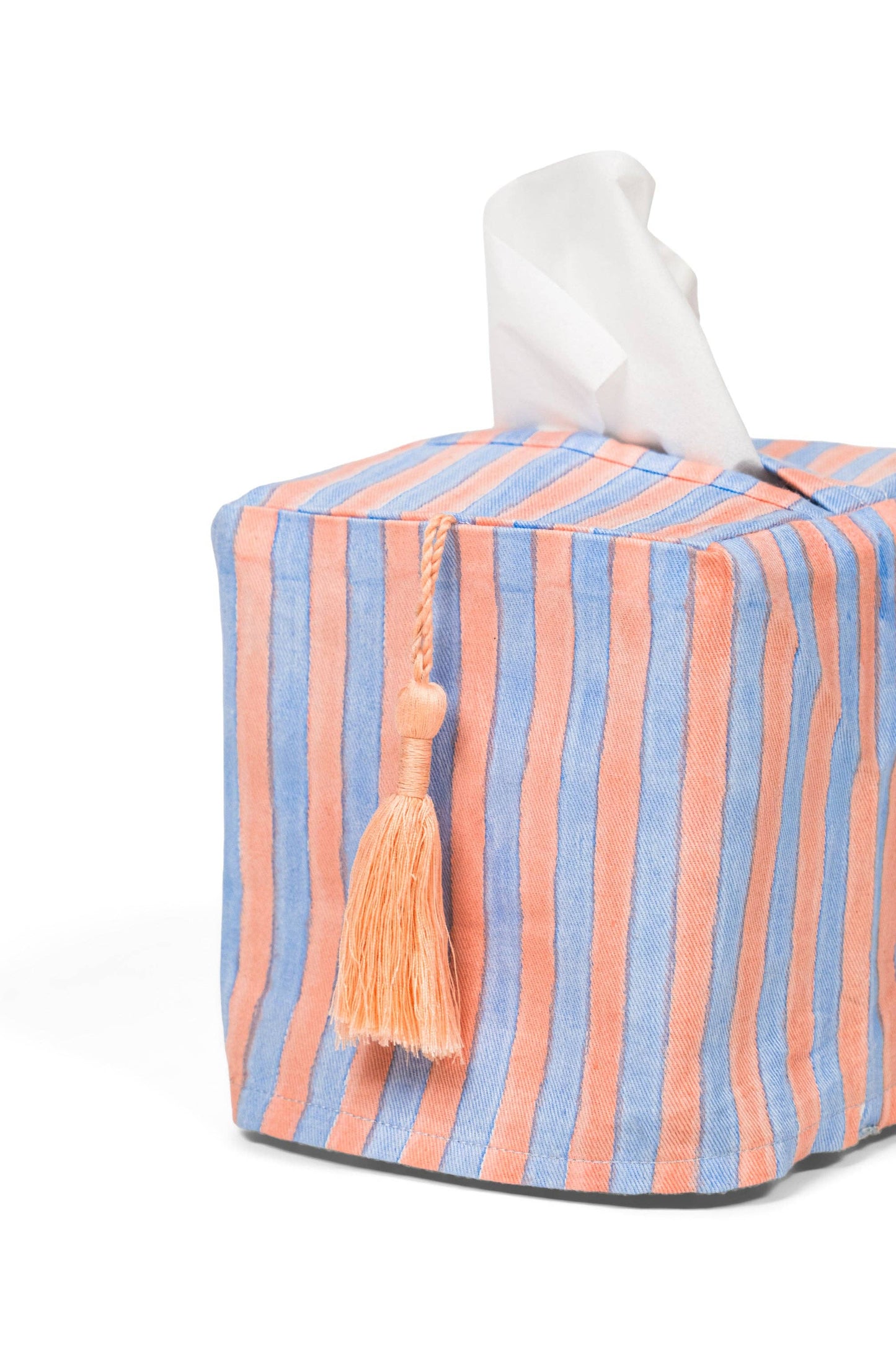 Stripes Blockprint Tissue Box Cover