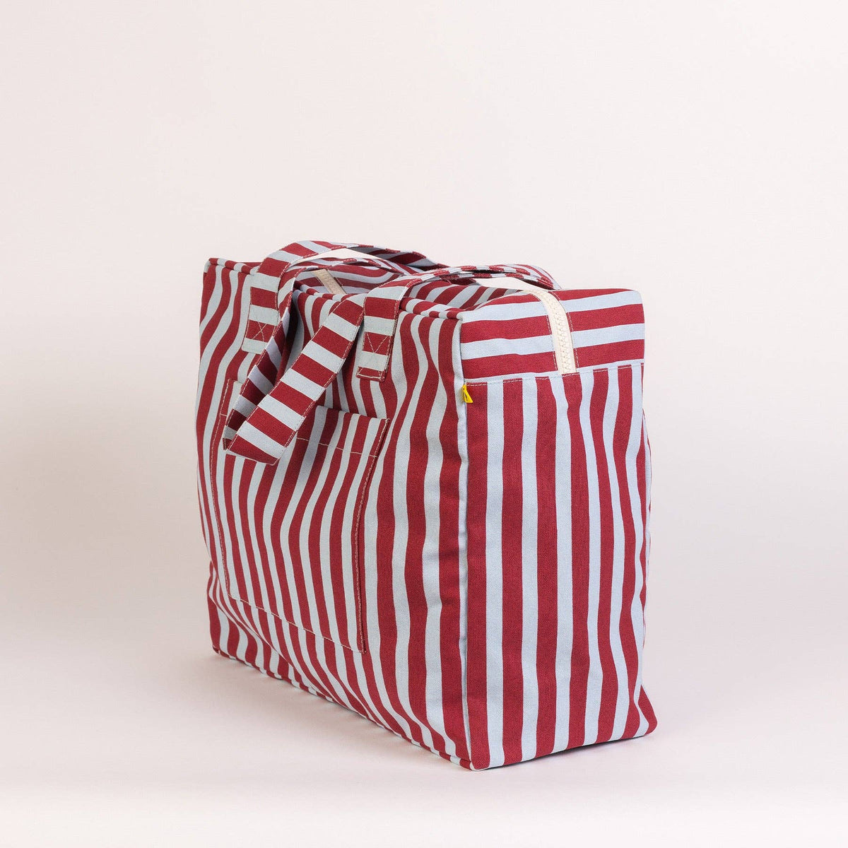 Fluf Daytrip Organic Cotton Tote – Awning Stripe Chili Pepper