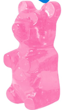 8.5” Ceramic Gummy Bear- Pink Electroplated