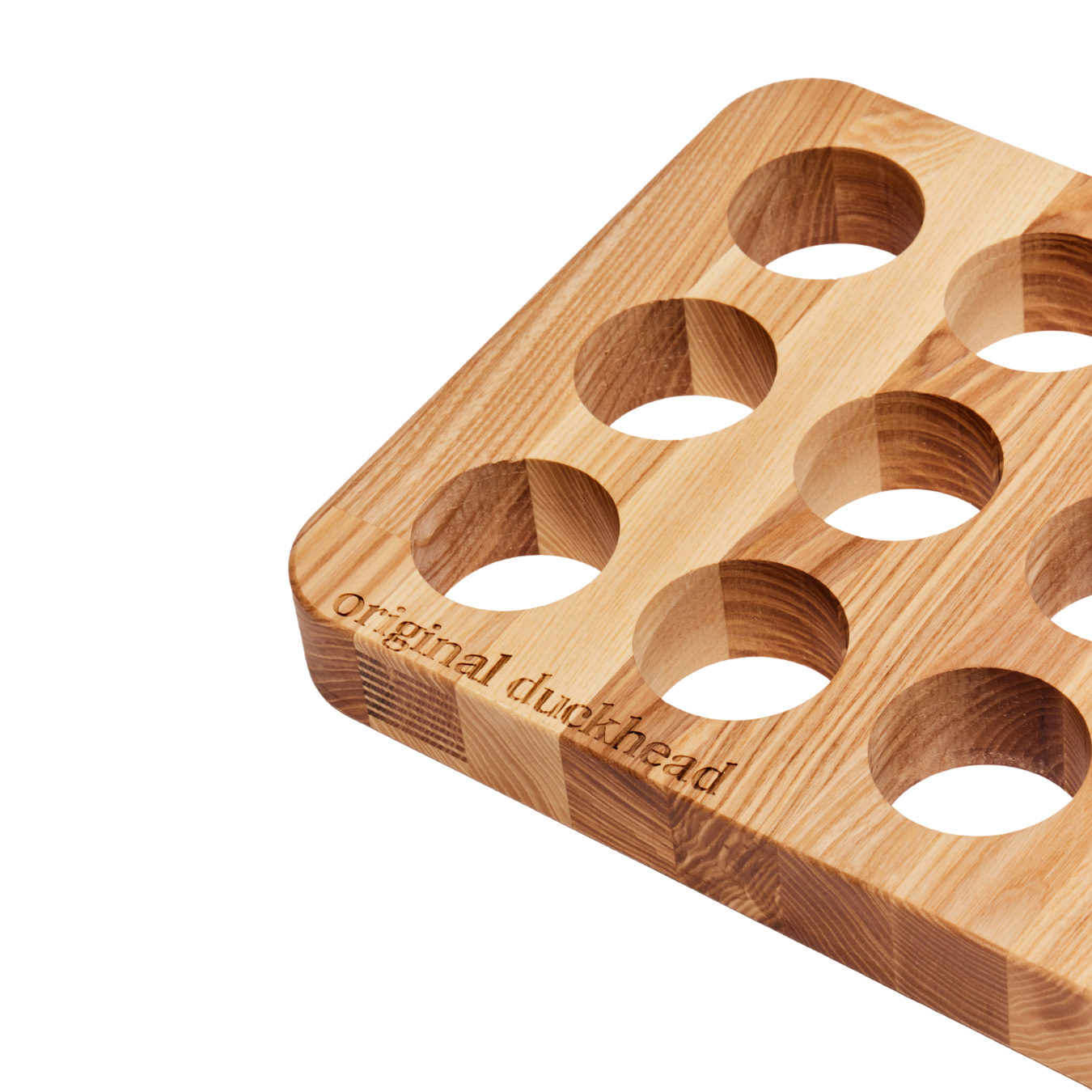12-Slot Wooden Umbrella POS Display Stand