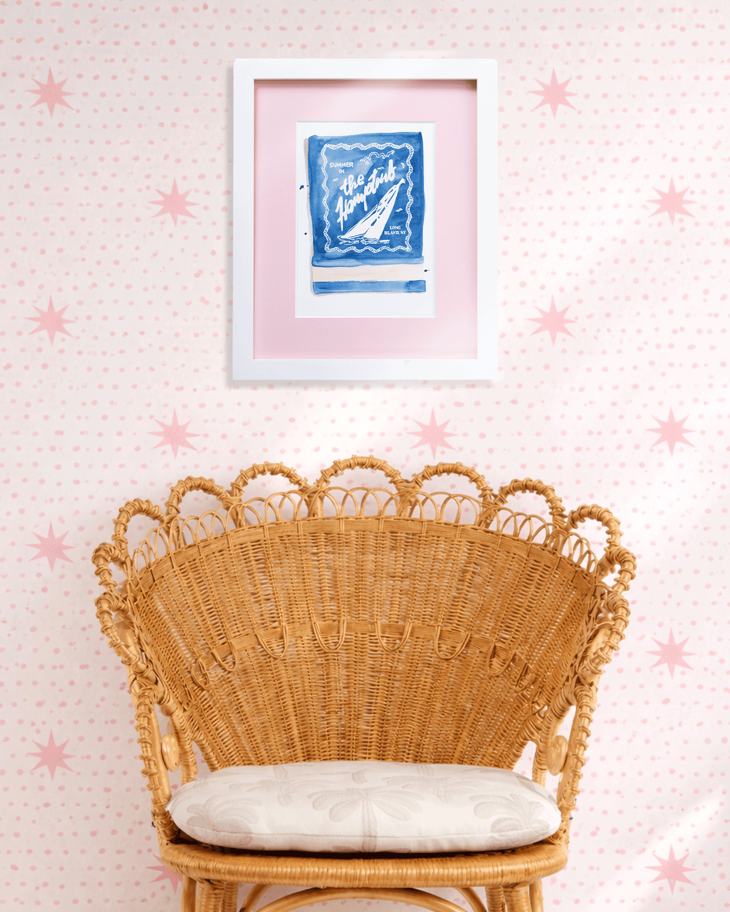 Framed Hamptons Matchbook Art Print