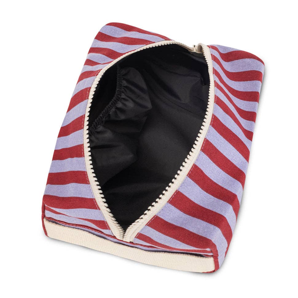 Fluf Traveller Organic Cotton Travel Kit – Awning Stripe Chili Pepper