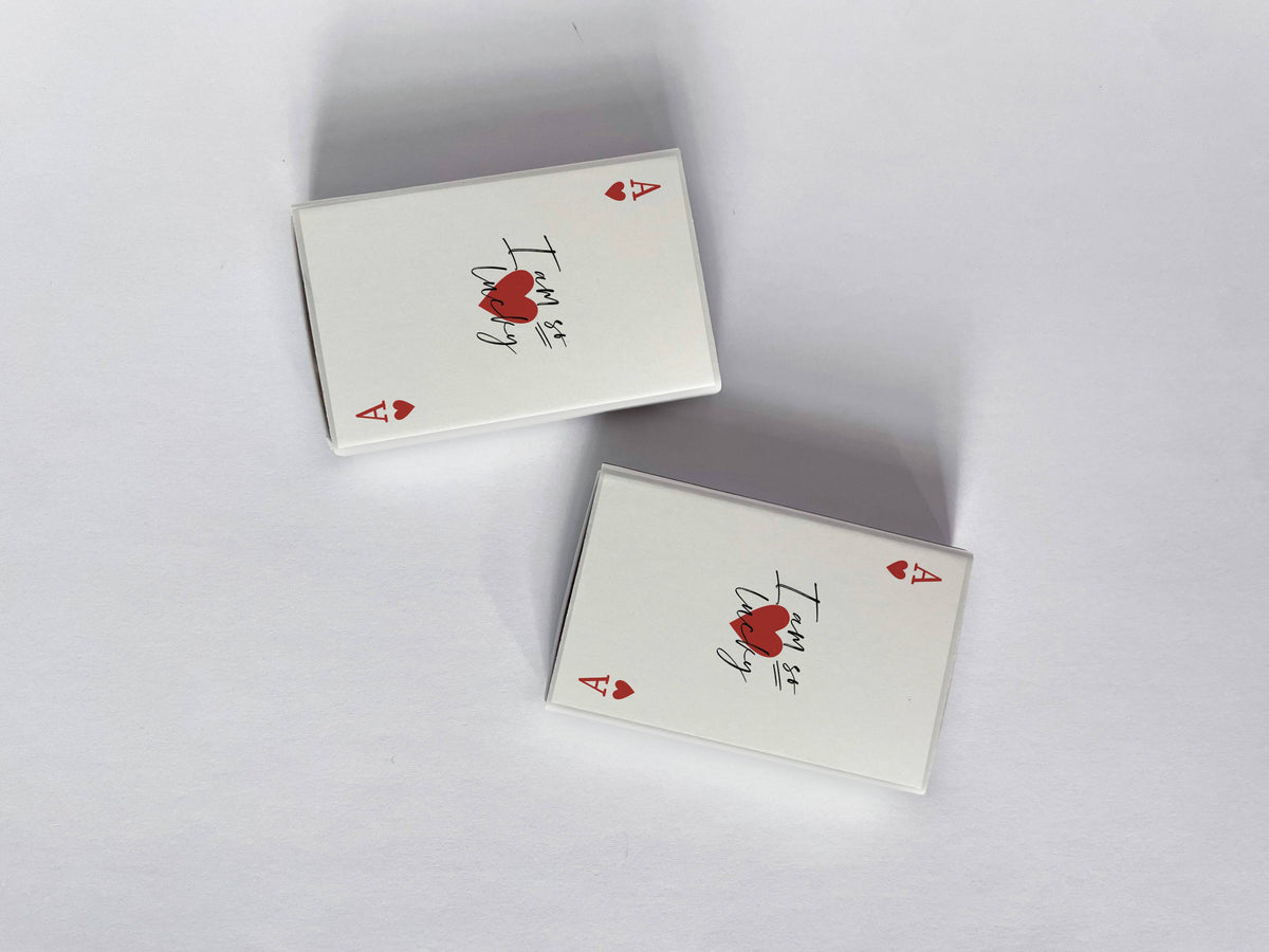 I Am So Lucky Ace of Hearts Playing Card Matchbook