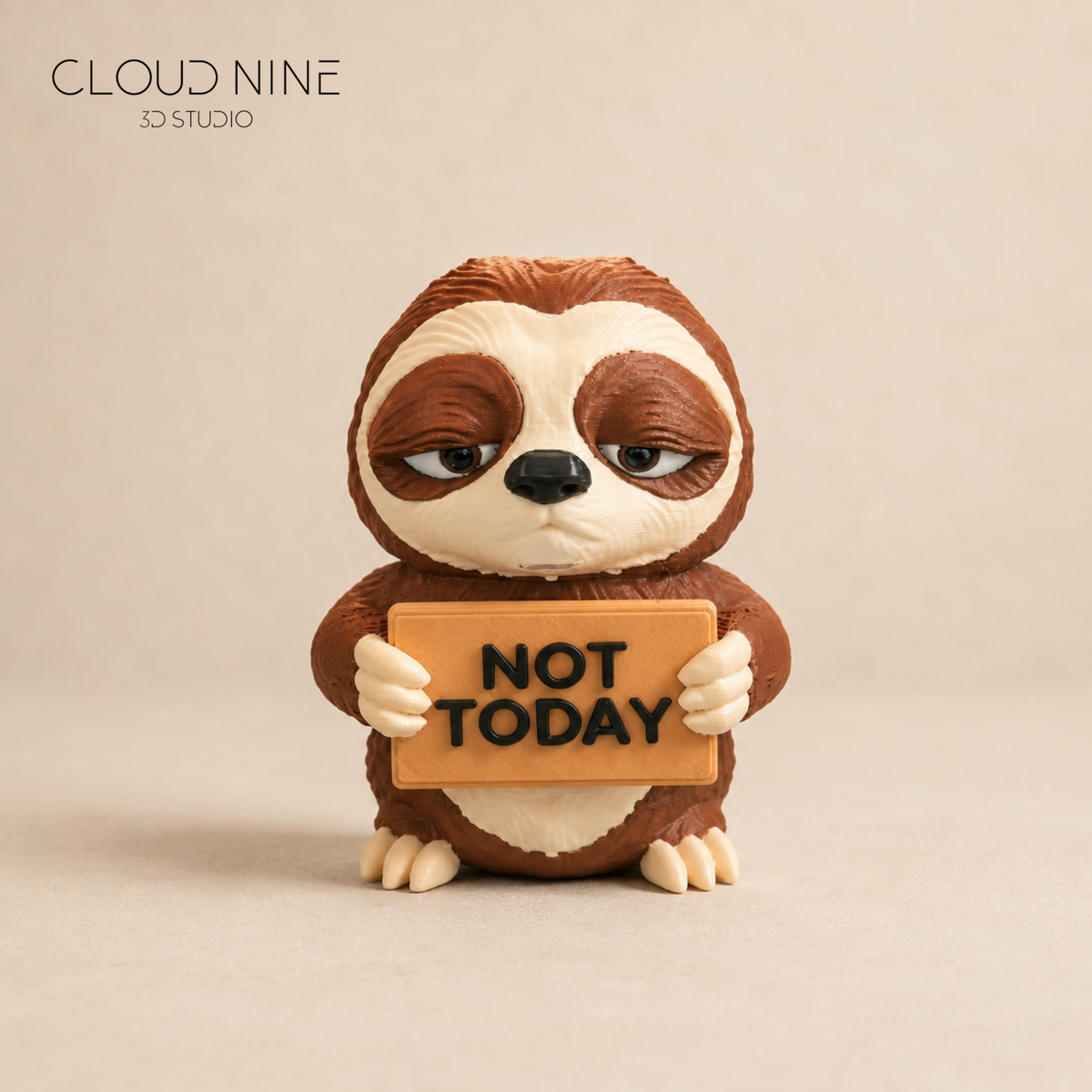 3D Printed Funny Animals with Attitude Desk Decor, Sassy Animals, SLOTH