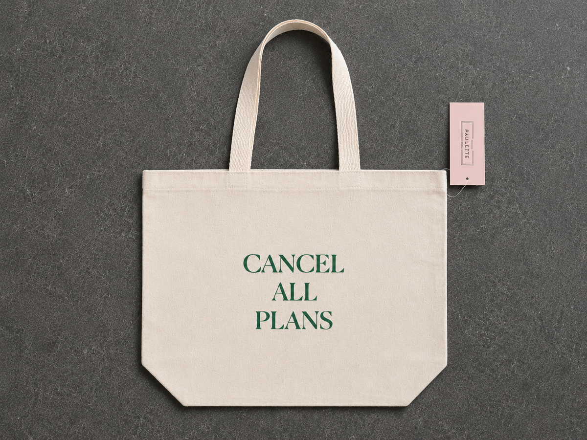 Custom Printed Large Canvas Tote Bag Exclusive to Paulette Home