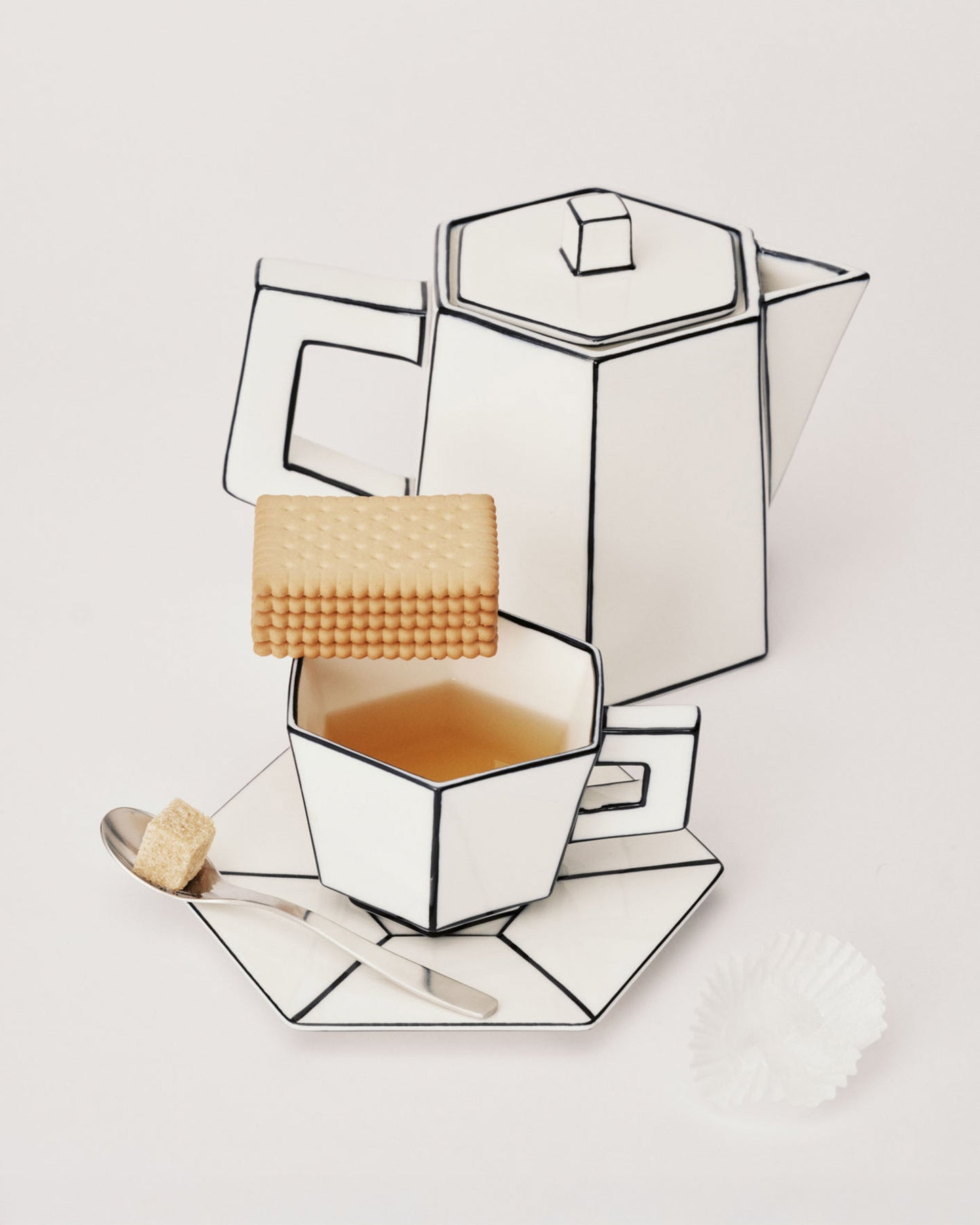 Serax Tea pot white - black Carte Blanche