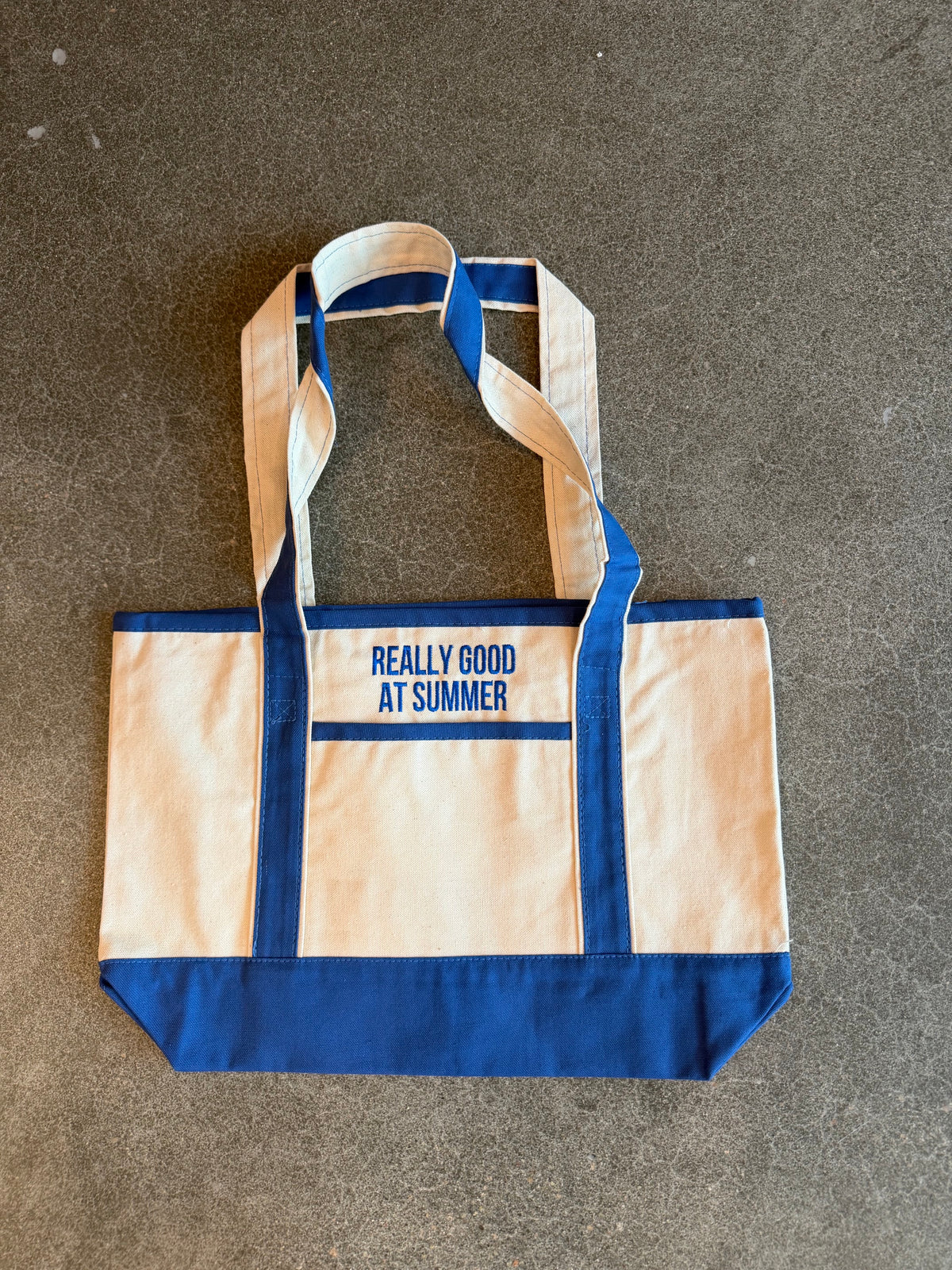 Embroidered Canvas Tote Bag – Really Good at Summer / Cancel All Plans