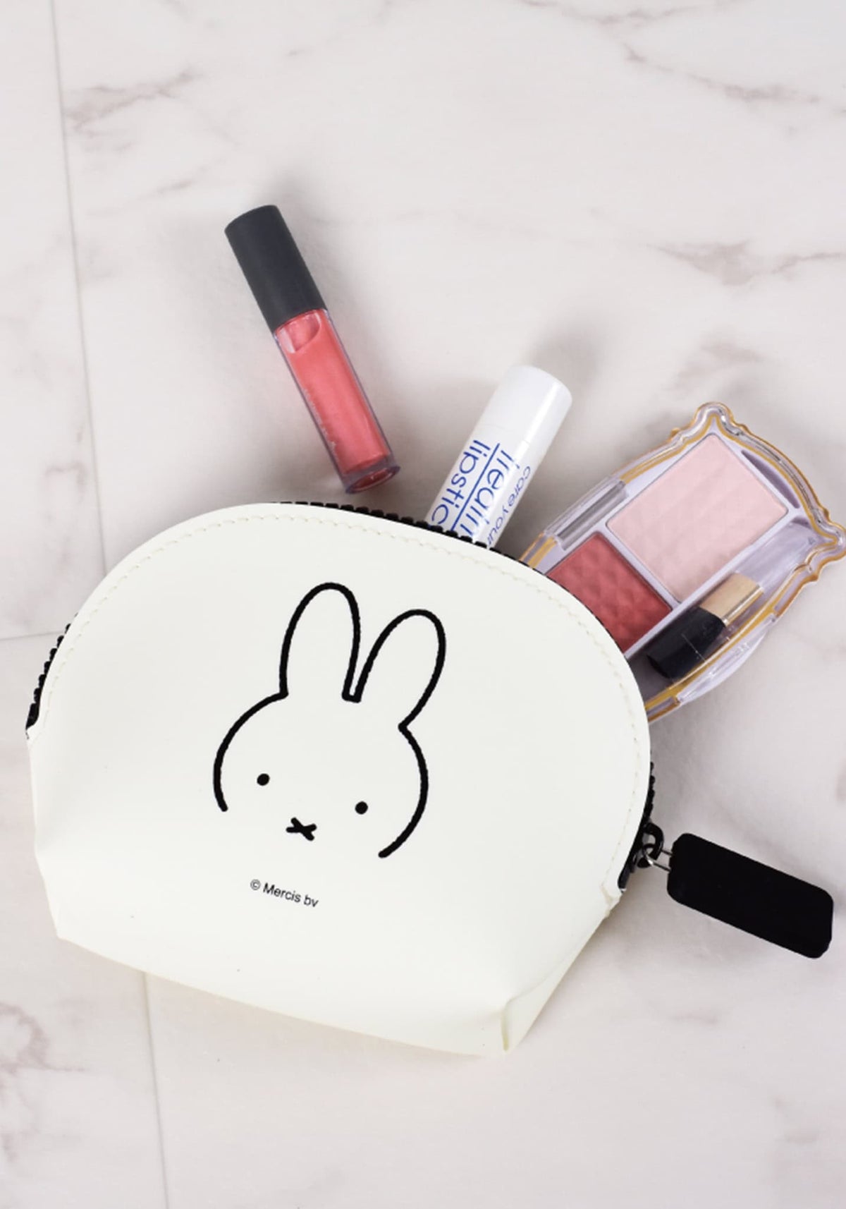 Miffy NUU-Oval Zipper Pouch - White