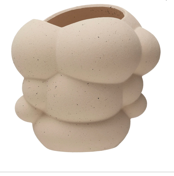 Stoneware Organic Shaped Vase Sand Finish
