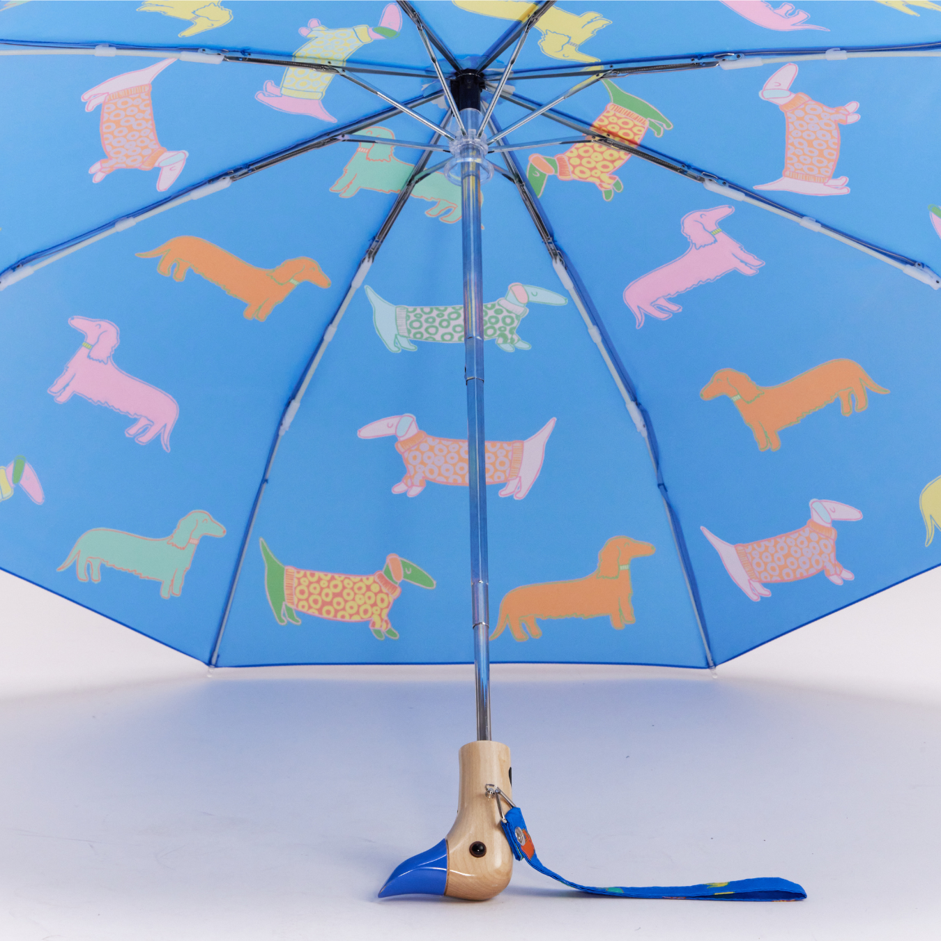 Dogs in Blue & Pink Duckhead Umbrella