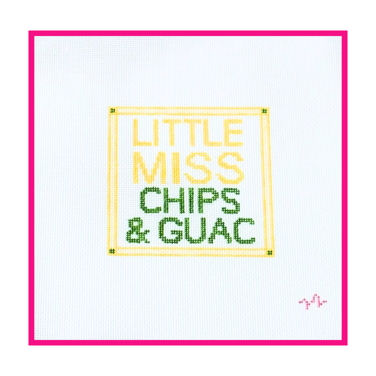 Little Miss Chips & Guac Needlepoint Canvas