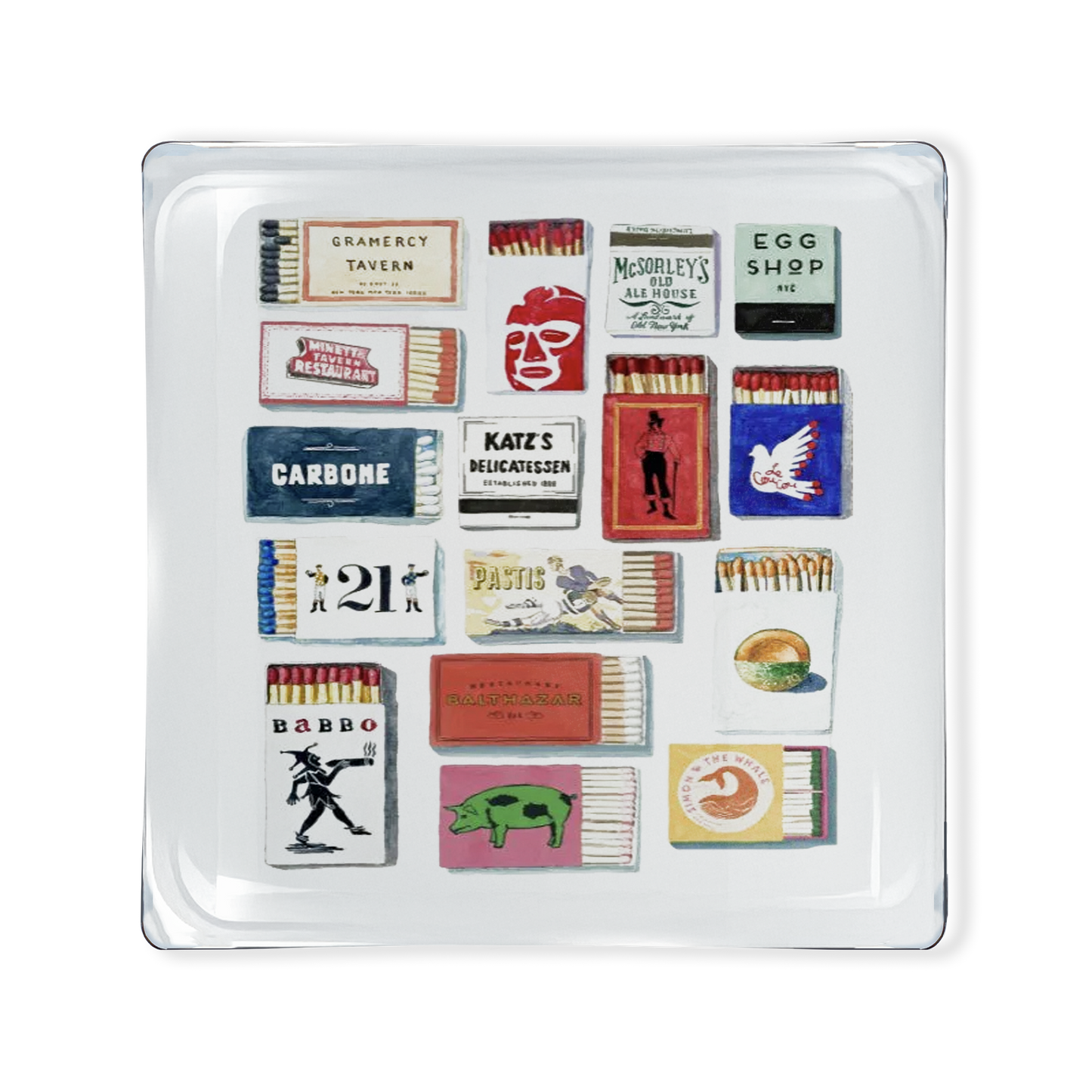 Glass Tray - New York City Dining Matches