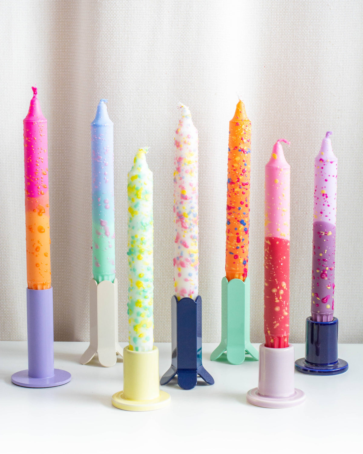Taper candles- Summer vibes / Rainbow Confetti x1