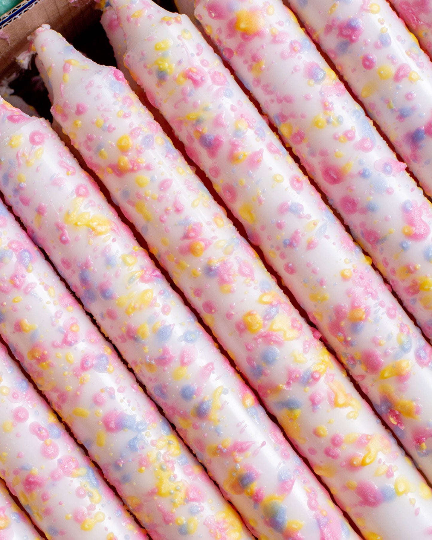 Taper candles- Summer vibes / Rainbow Confetti
