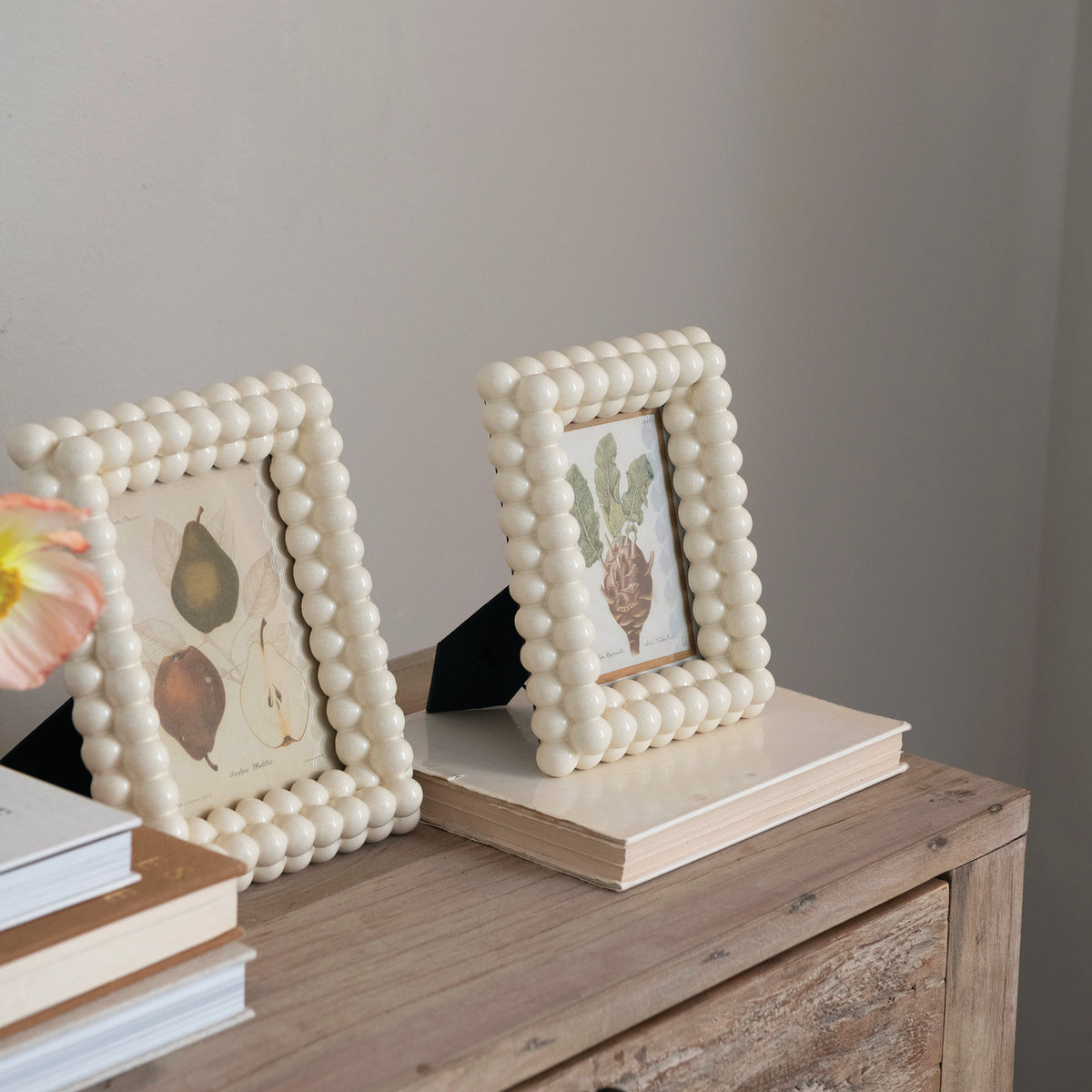 Resin & Glass Ball Picture Frame (Holds 5"x7" Photo)