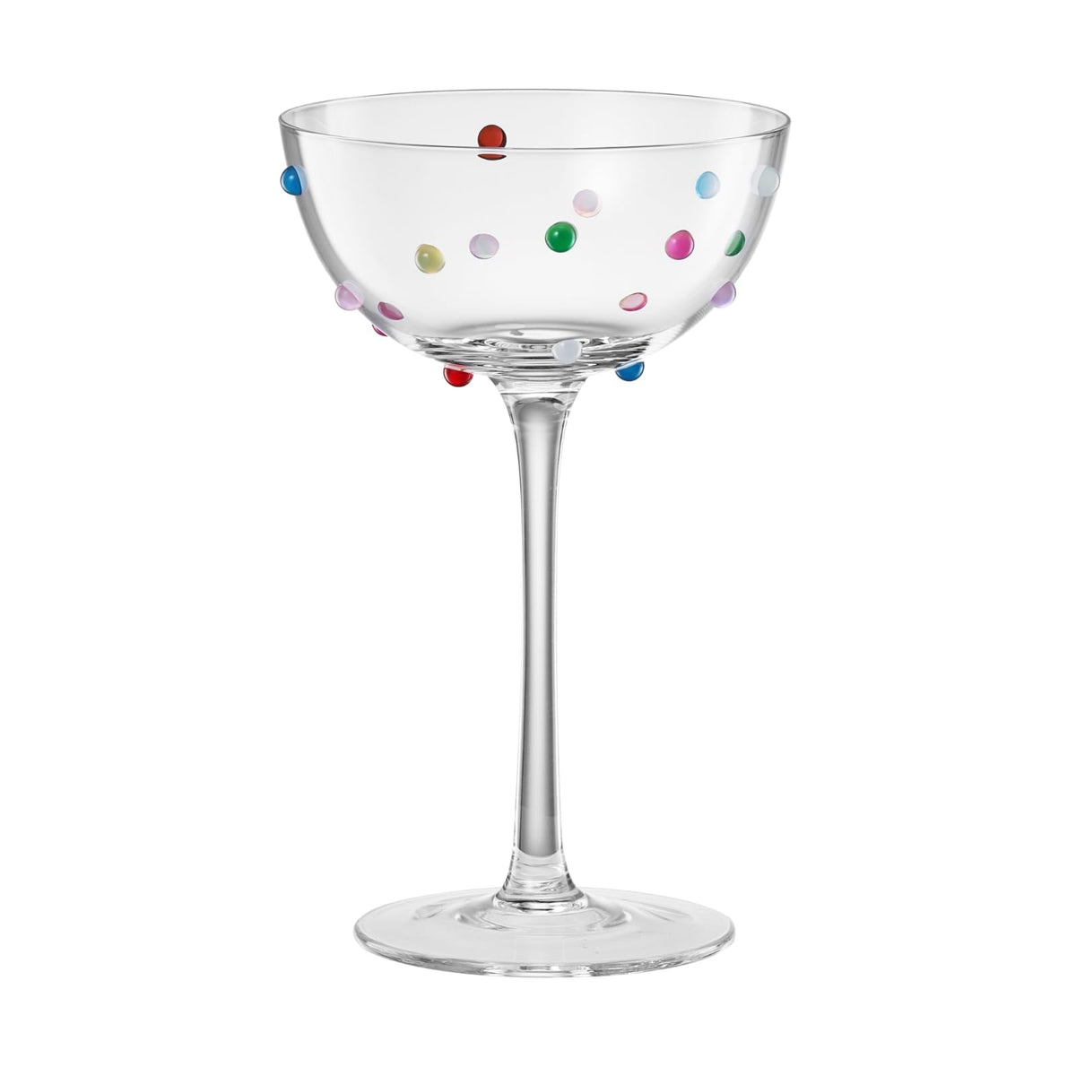 Vintage Confetti Coupe Glasses | Set of 2 | 7.44 oz