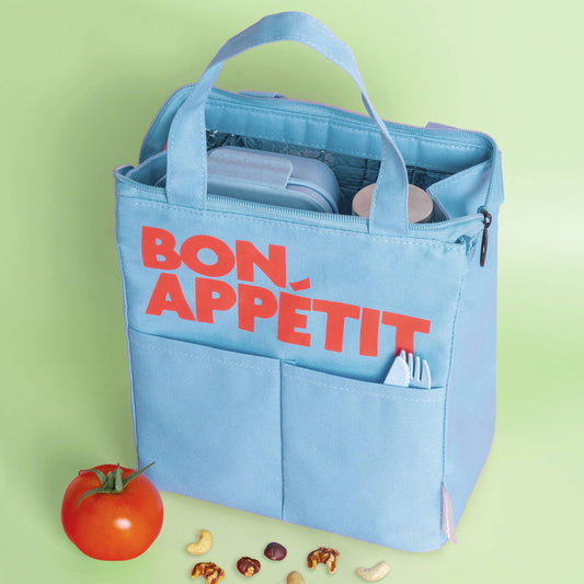 Bon Appétit Insulated Lunch Bag, Light Blue