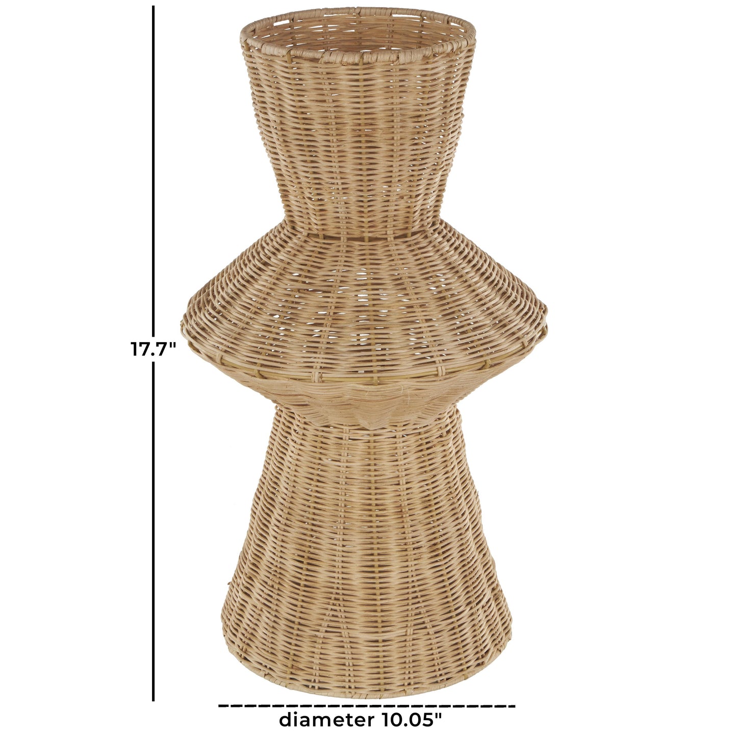 Farmhouse Brown Rattan Vase