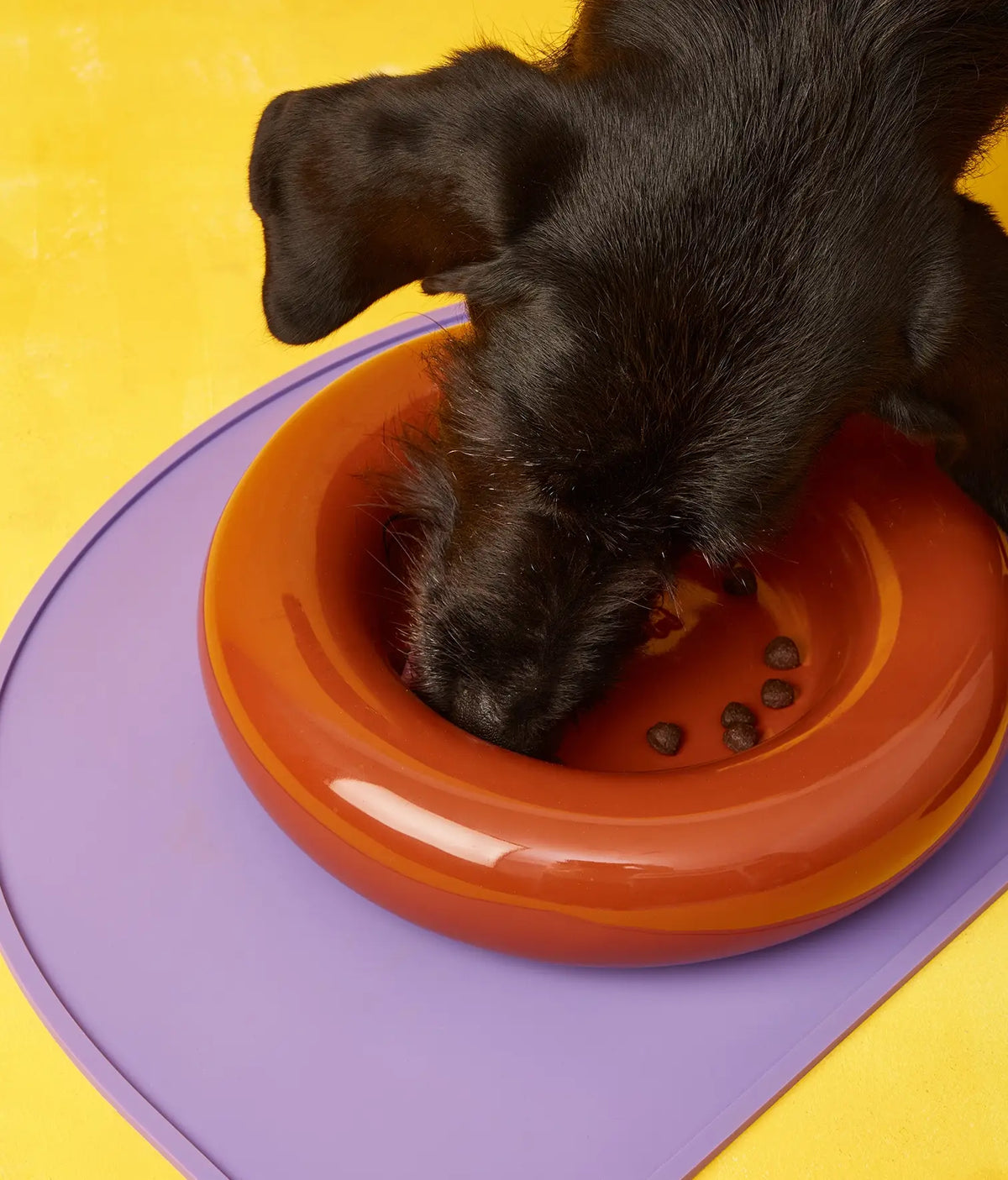 HotDog Ceramic Tubular Dog Feeder Large