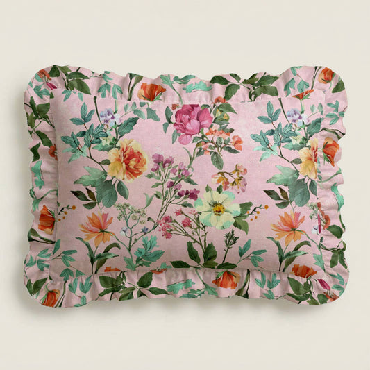Constance Floral Ruffled Pillow
