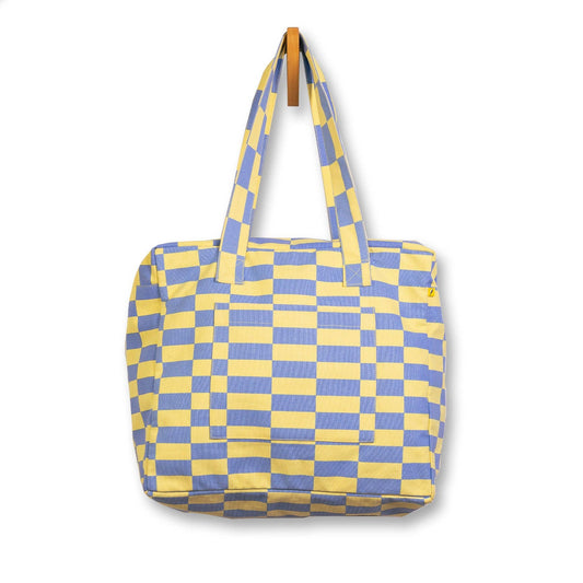 Fluf Daytrip Organic Cotton Tote – Riviera Check
