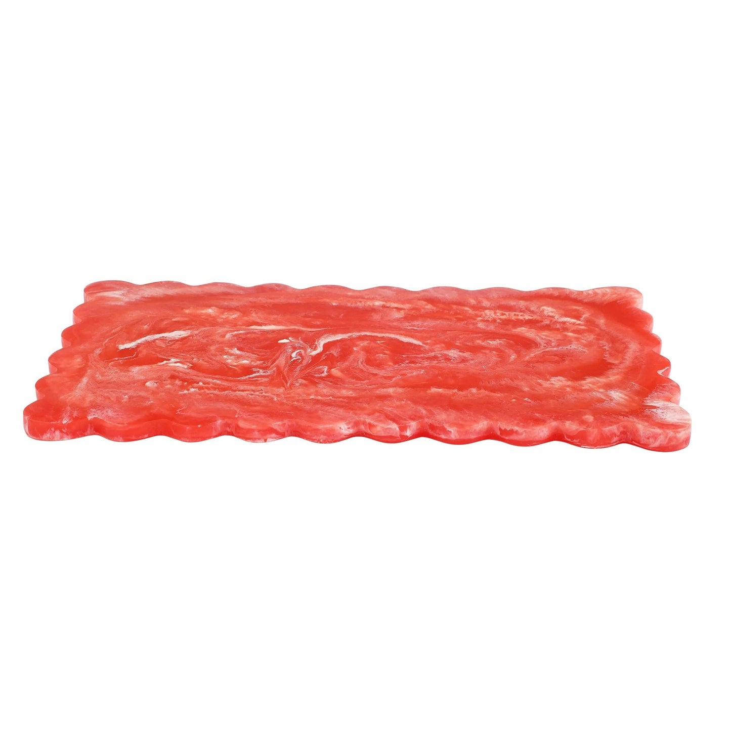 Scallop Cheese Board | Pink Hand-Poured Resin | 14 Inch