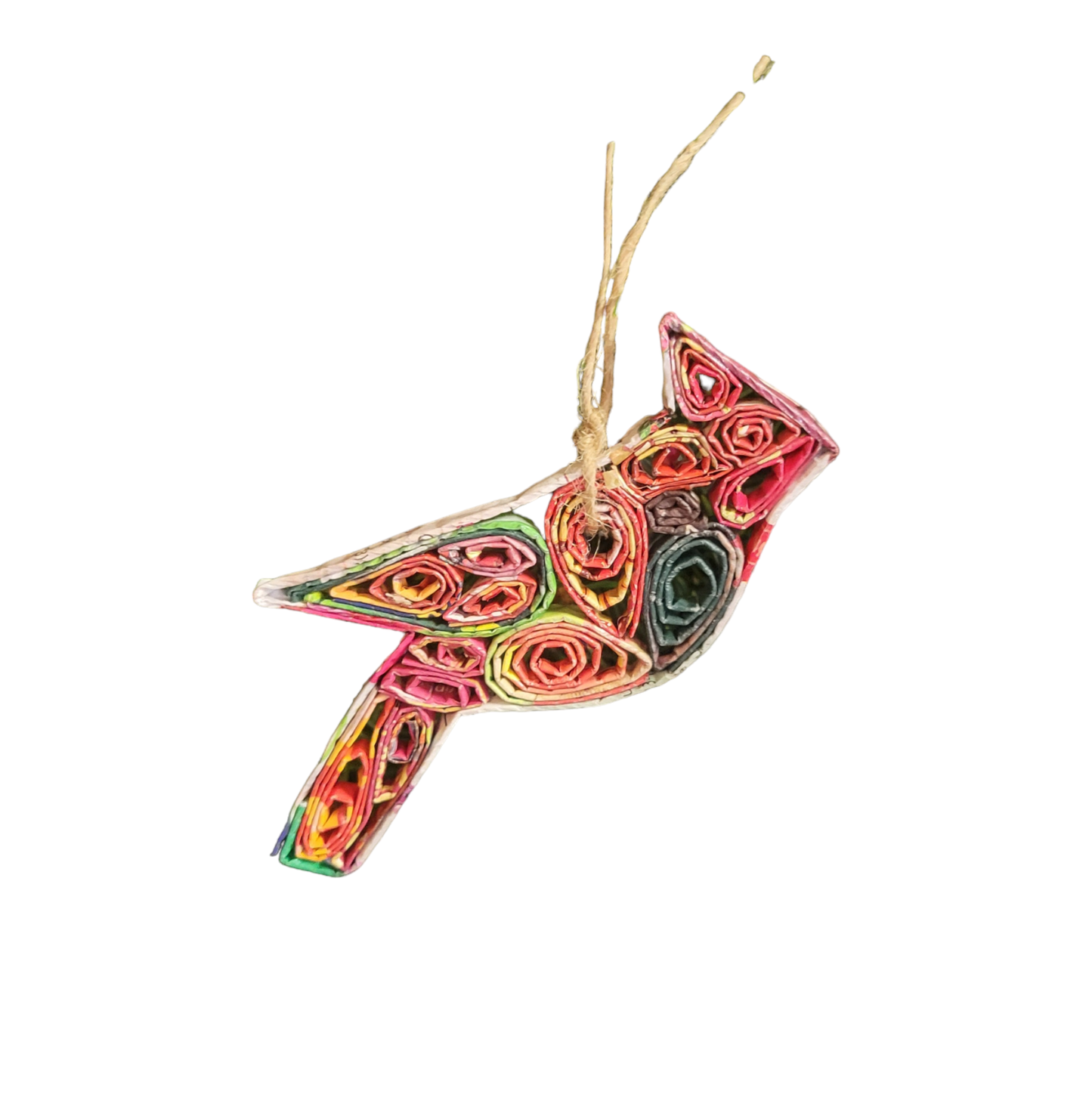 Cardinal Christmas Ornament - Recycled Paper