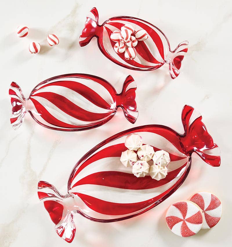 Peppermint Twist Candy Tray - Medium