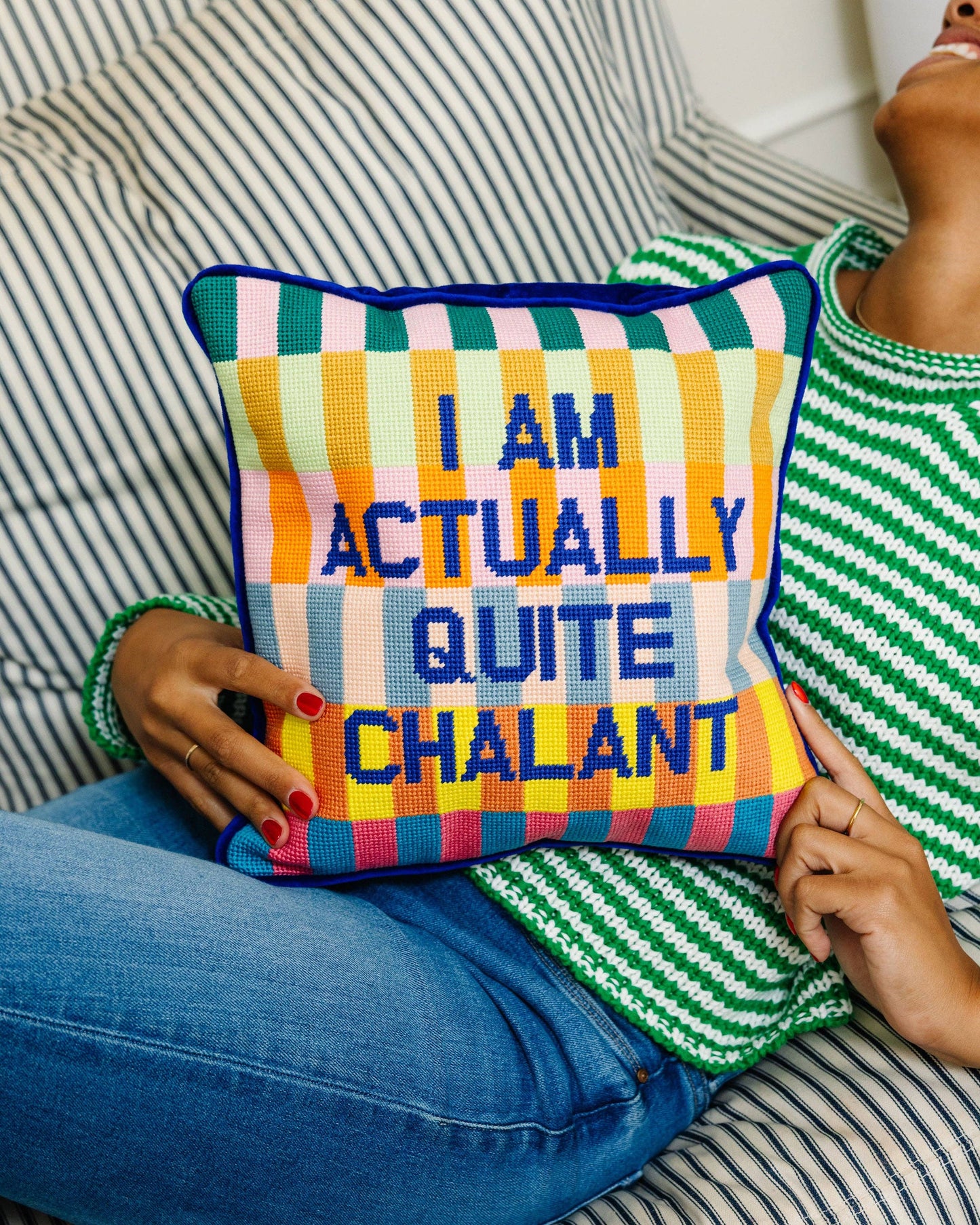 Chalant Needlepoint Pillow