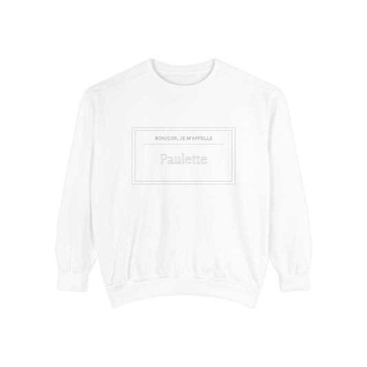 Embroidered 'Paulette' Garment-Dyed Sweatshirt
