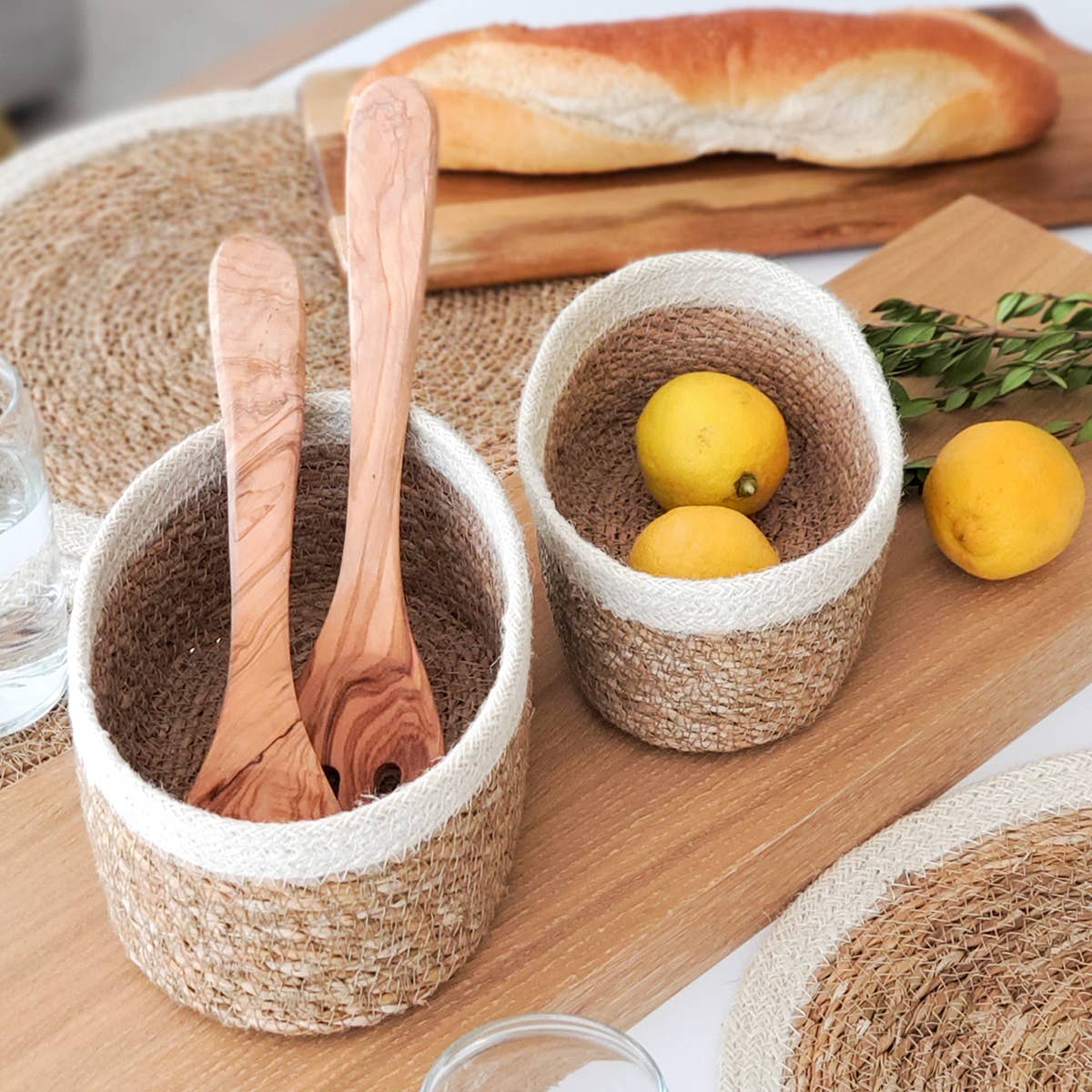 Handwoven Wicker Storage Basket • Savar Oval Bowl-Set of 3