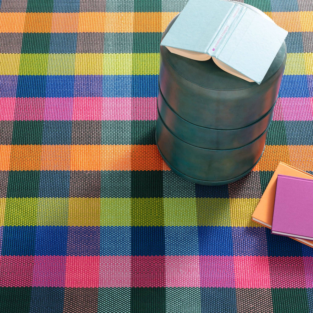 Happy Plaid Handwoven Indoor/Outdoor Rug | Multi