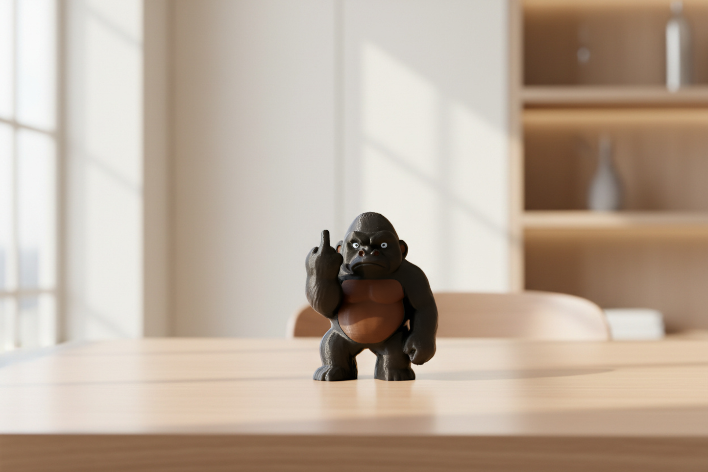 Gorilla Middle Finger Figurine, Funny Gag Gift