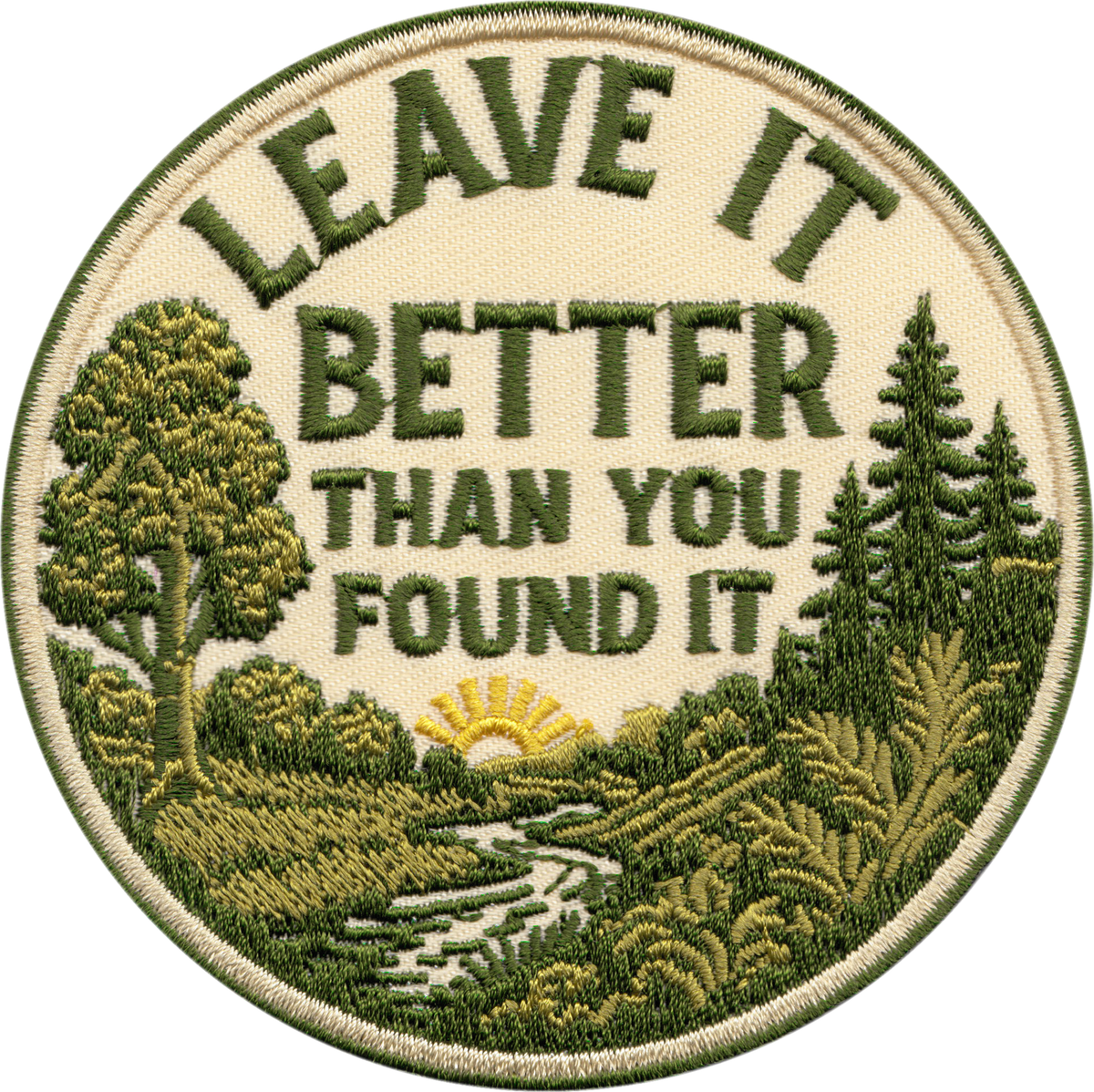 Leave It Better Than You Found It Embroidered Iron-On Patch