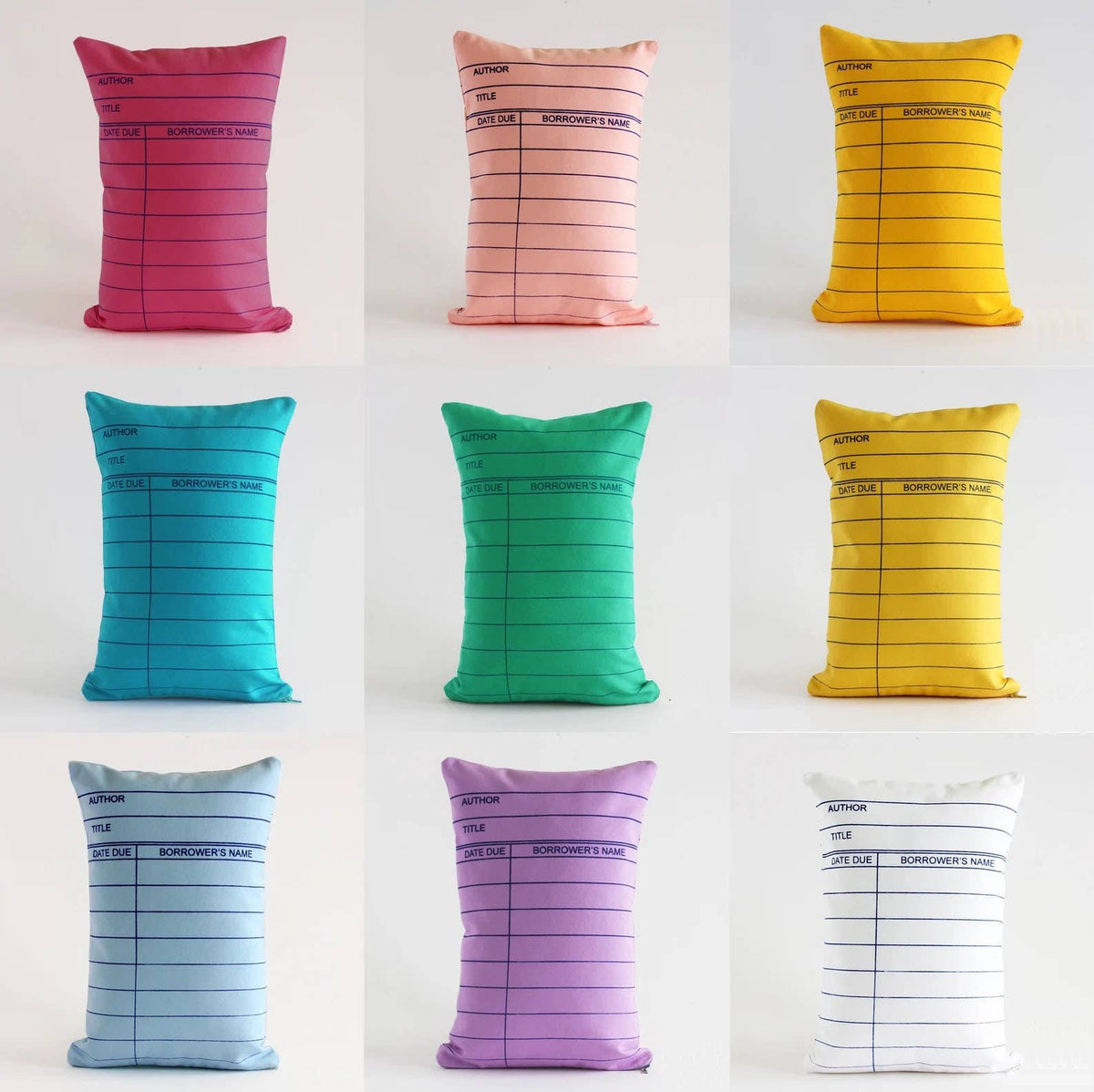 Library Card Pillows