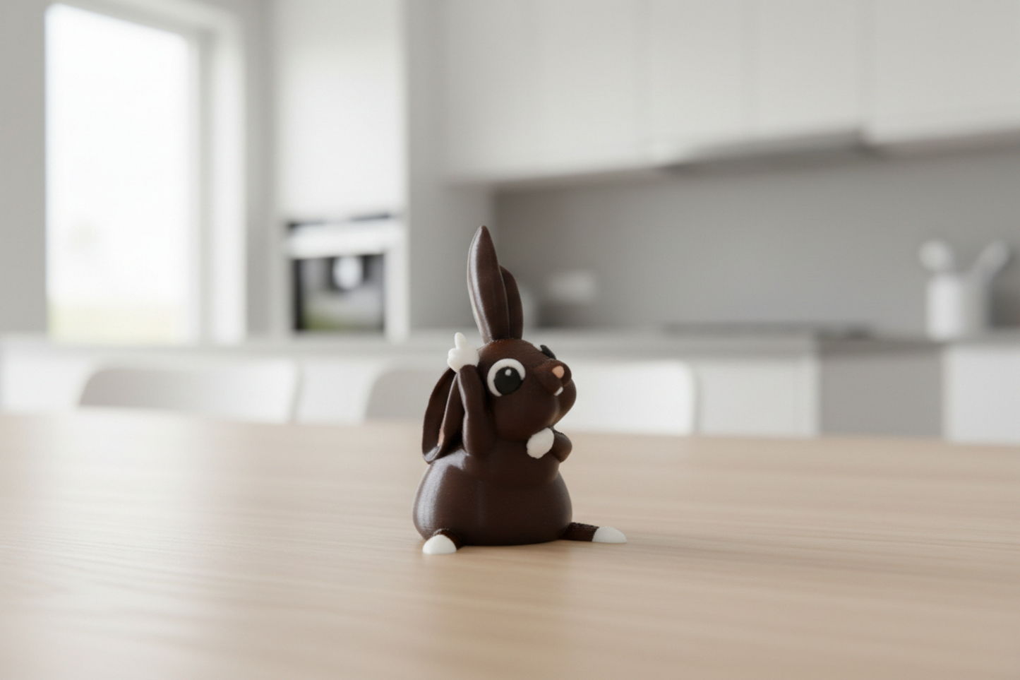 Rabbit Middle Finger Figurine, Funny Gag Gift