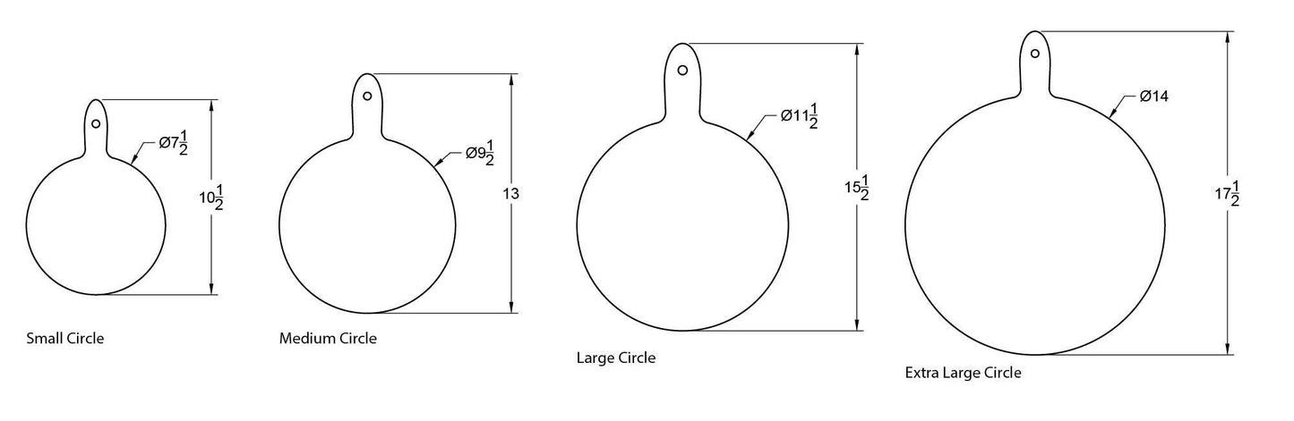 Cutting Board Circle Board Handcrafted Hardwood