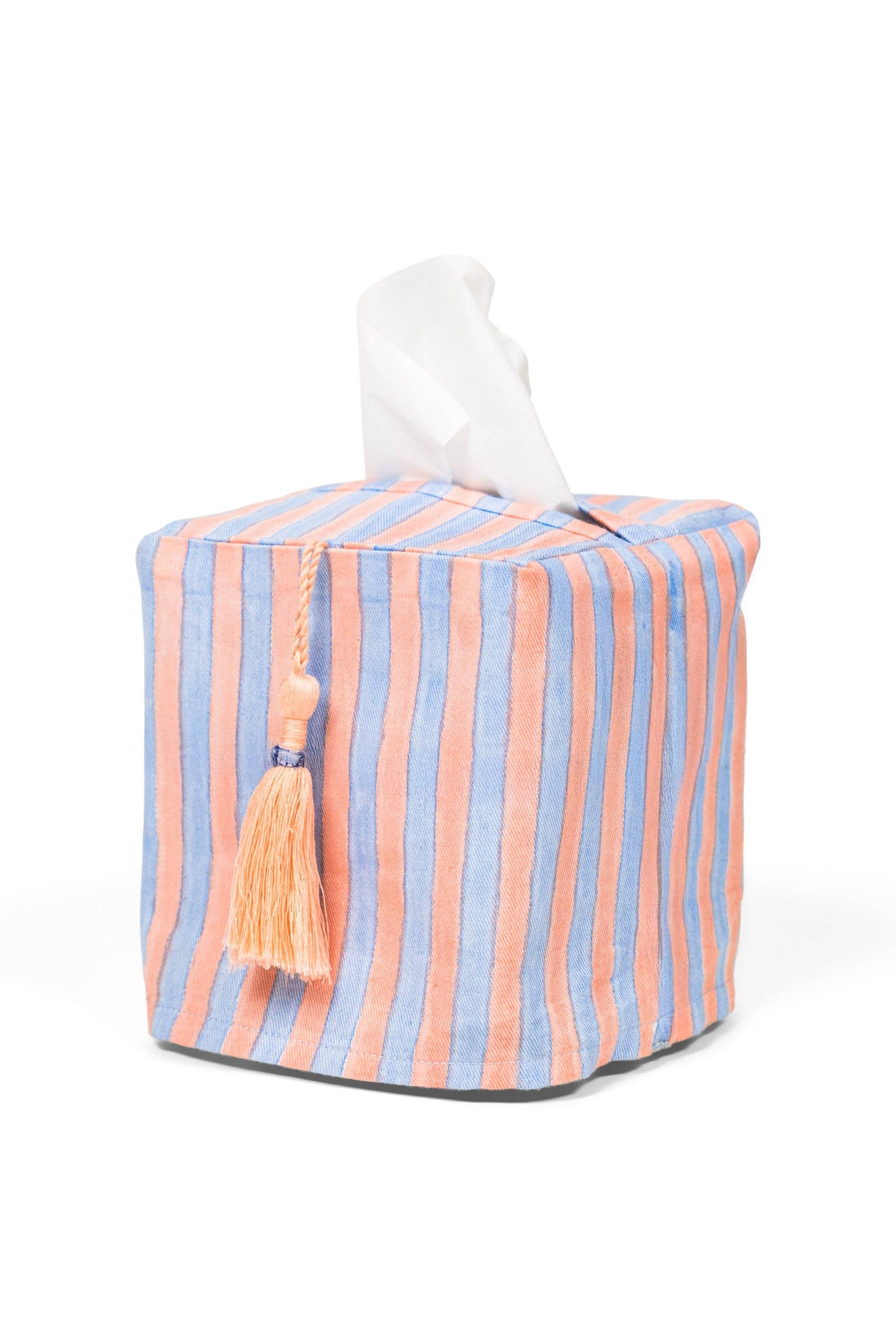 Stripes Blockprint Tissue Box Cover