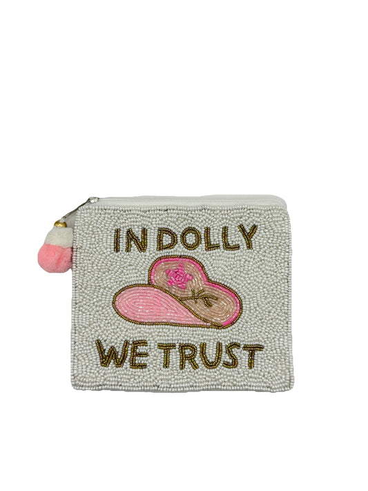 In Dolly We Trust Beaded Coin Pouch