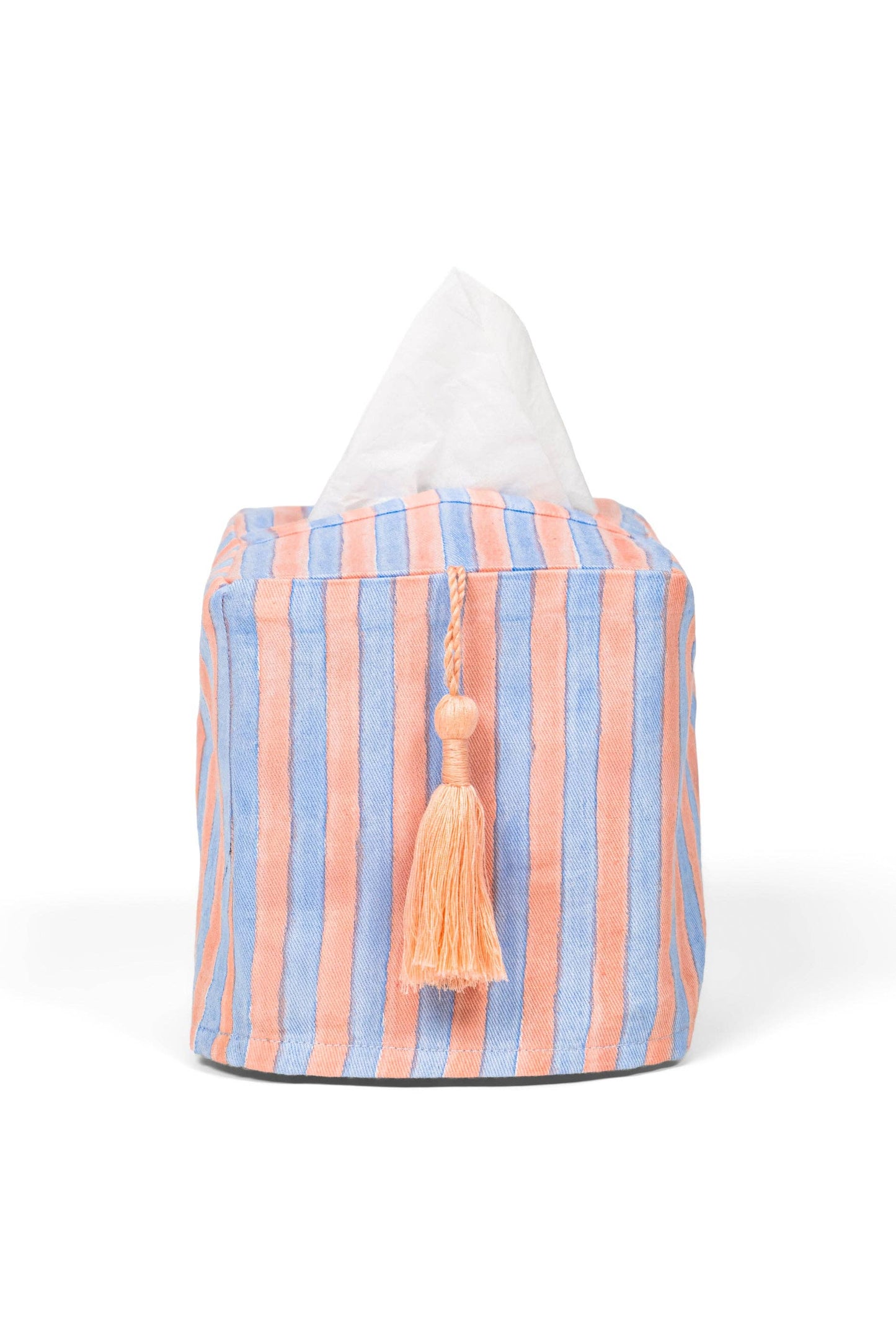 Stripes Blockprint Tissue Box Cover