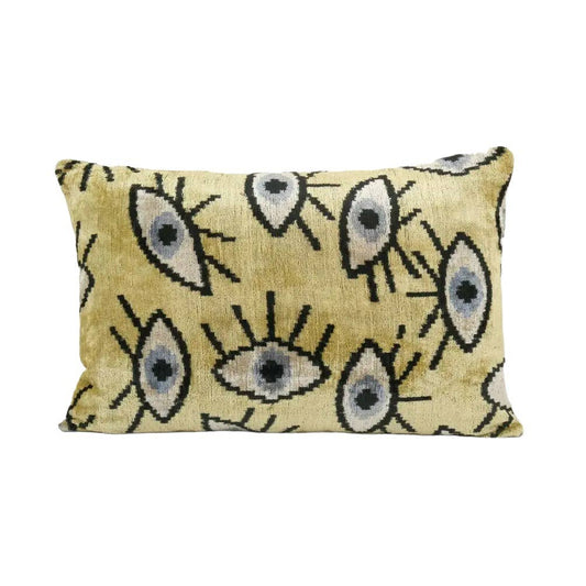16" x 24" Ikat Eye Pillow Pillow Cover - Silk & Velvet