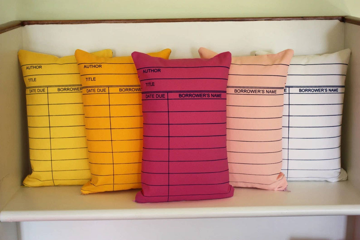 Library Card Pillows