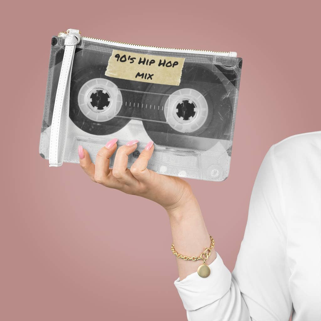 ’90s Hip Hop Mix Cassette Clutch & Wristlet