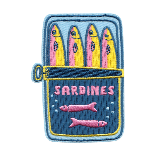 Sardines Can Embroidered Iron-On Patch
